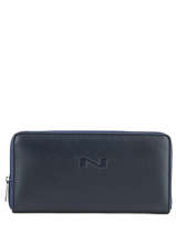 Portefeuille Cuir Nathan baume Bleu nathan 1932 276N