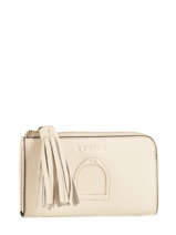 Porte-monnaie Cuir Etrier Beige paris EPAR92