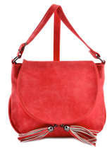 Cross Body Tas Pompon Miniprix Rood pompon F305