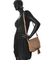 Sac Bandoulire Pompon Miniprix Noir pompon F305-vue-porte