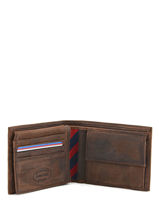 Portefeuille Cuir Tommy hilfiger Marron johnson AM00660-vue-porte