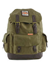 Sac  Dos 1 Compartiment Superdry Vert backpack U91MG005