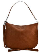 Sac Bandoulire Collector Tresse Cuir Ikks Marron collector tresse 95629