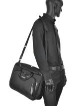 Pilot-case  Roulettes Samsonite Noir xbr 8N007-vue-porte