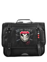 Cartable 2 Compartiments Ikks Gris nyc 5NYCA38
