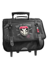 Cartable  Roulettes 2 Compartiments Ikks Gris nyc 5NYTCA38
