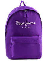 Sac  Dos 1 Compartiment Pepe jeans Violet plain color 63423