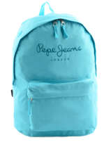 Sac  Dos 1 Compartiment Pepe jeans Bleu plain color 63423