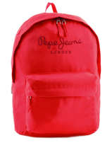 Sac  Dos 1 Compartiment Pepe jeans Rouge plain color 63423