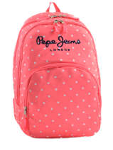 Sac  Dos 2 Compartiments Pepe jeans Rose stars 63624