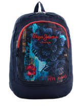 Sac  Dos 1 Compartiment Pepe jeans Bleu mangrove 64223