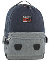 Sac  Dos 1 Compartiment Superdry Bleu backpack men U91009CN