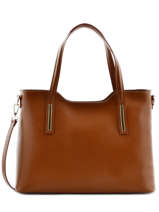 Sac Port paule Palma Cuir Milano Marron palma PA16068