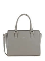 Sac Trap�ze Intemporelle Cuir Lancaster Gris intemporelle 41