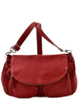 Cross Body Tas Lola Leder Vintage Leder Nat et nin Rood vintage LOLA