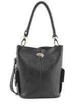 Bucket Bag Vesuvio Leder Mac douglas Zwart vesuvio MEGVES-S