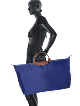 Longchamp Le pliage original Sac de voyage Rose-vue-porte