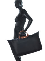 Longchamp Le pliage original Sac de voyage Noir-vue-porte