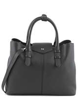 Sac Shopping Les Marquises Cuir Nathan baume Noir les marquises N1620104