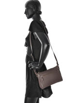 Cross Body Tas Confort Leder Hexagona Bruin confort 464778-vue-porte