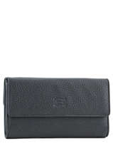 Portemonnee Leder Crinkles Zwart caviar 14198