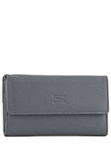 Portemonnee Leder Crinkles Grijs caviar 14198
