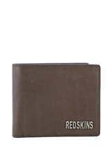 Portefeuille Cuir Redskins Marron wallet BASILE