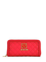Portefeuille Love moschino Rood super quilted JC5501PP