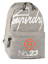 Sac  Dos 1 Compartiment Superdry Gris backpack M91001DO