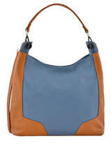 Besace Caviar Cuir Milano Bleu caviar CA1605