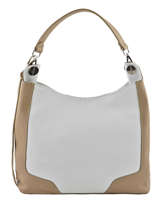 Schoudertas Caviar Leder Milano Wit caviar CA1605
