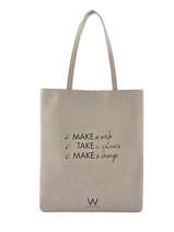 Sac Shopping Flat Bag Woomen Gris flat bag WFB001B