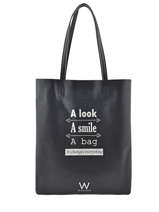 Sac Shopping Flat Bag Woomen Noir flat bag WFB001B