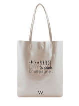 Sac Shopping Flat Bag Woomen Beige flat bag WFB001M