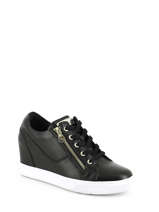 Sneakers Met Sleehak Guess Zwart baskets mode FINILEA1