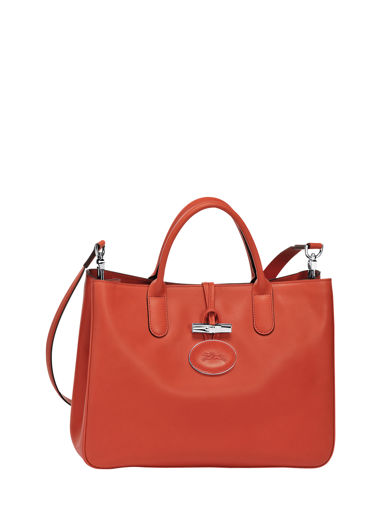 Longchamp Roseau h�ritage Sac port� main Rouge