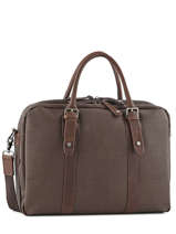 Aktetas 2 Compartimenten Wylson Bruin blitz W8170-4