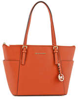 Handtas Jet Set Item Leder Michael kors Oranje jet set item F2GTTT8L