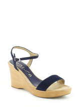 Sandales Talon Compens Unisa Bleu sandales / nu-pieds RITA-KS