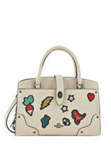 Sac Port Main Casual Cuir Coach Beige casual 57722