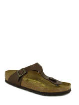 Nu-pieds Birkenstock Marron sandales / nu-pieds GIZEH