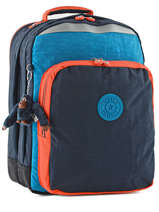 Sac  Dos 2 Compartiments + Pc 15'' Kipling Bleu back to school 6666
