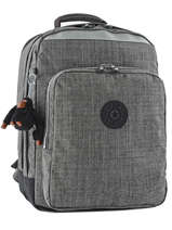 Sac � Dos 2 Compartiments + Pc 15'' Kipling Gris back to school 6666