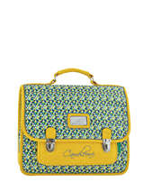 Cartable 2 Compartiments Cameleon Jaune retro RET-CA35