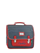 Boekentas R�tro 2 Compartimenten Cameleon Rood retro CA35