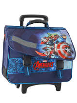 Cartable  Roulettes 2 Compartiments Avengers Bleu shield AVL13006