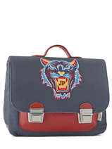 Boekentas Jeune premier Blauw canvas BD17