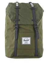 Rugzak Retreat 1 Compartiment + Pc 15'' Classics Herschel Groen classics 10066