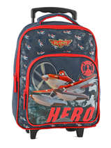 Sac  Dos  Roulettes 1 Compartiment Planes Bleu star 8HERO