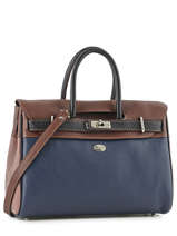 Cabas Vesuvio Cuir Mac douglas Bleu vesuvio PYLVES-X